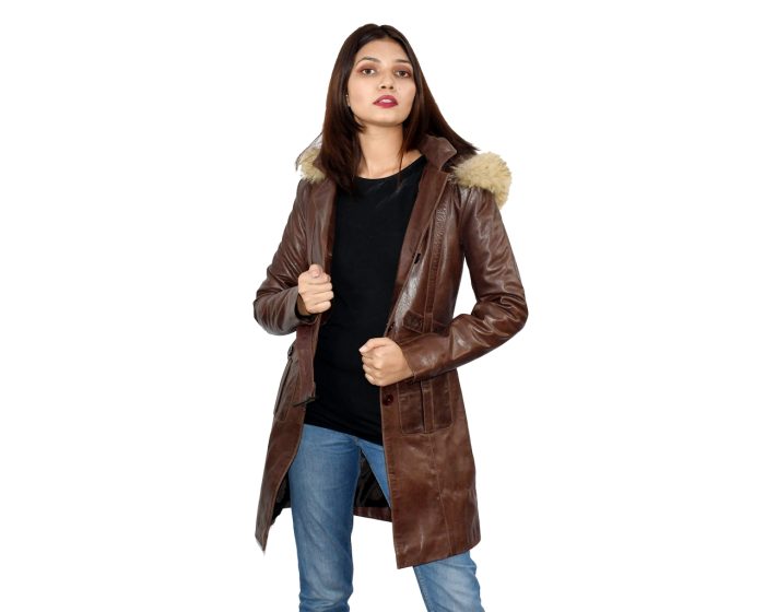 JL-011-159 Jumbo Leather Fashion WoMen Coat #leatherjacket #leather #fashion #jacket #leatherpants #leatherjackets #leatherfashion (3)