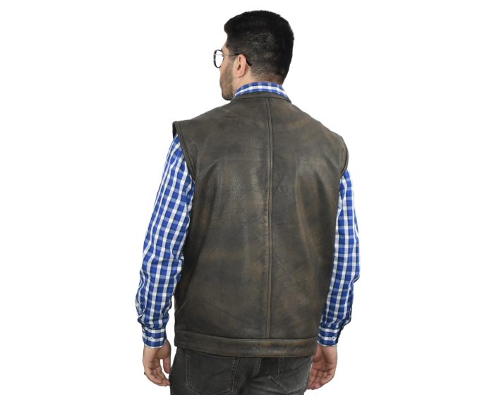 JL-680-203 Antique Jumbo Leather WaistCoat (3)